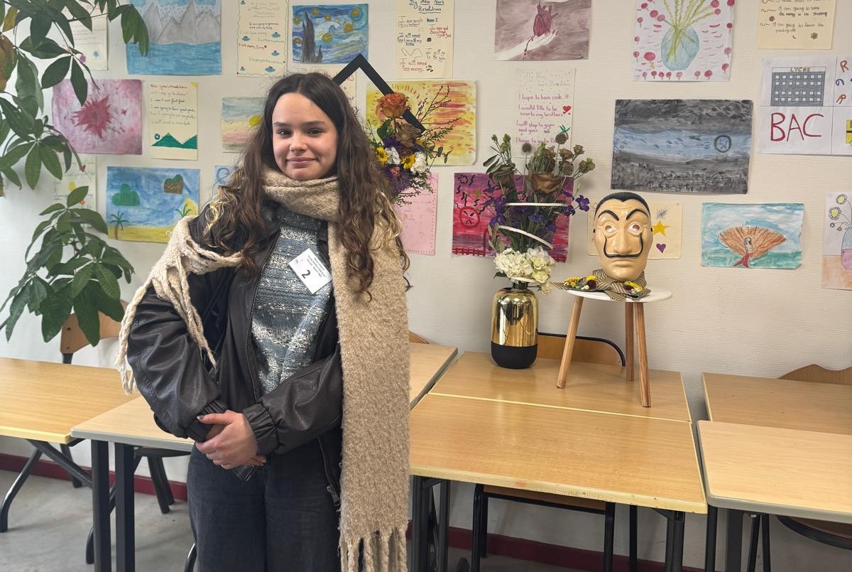 Méline a gagné la médaille d'or au nievau Départemental des MAF 2025 Fleuristes