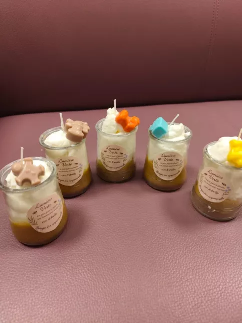 bougies en vente éco-responsables fabriquées par les jeunes internes 