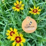 fleurs avec le logo "des fleurs pour les abeilles"